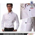 latest 100% cotton non-iron slim fit contrast collar dress shirt for man